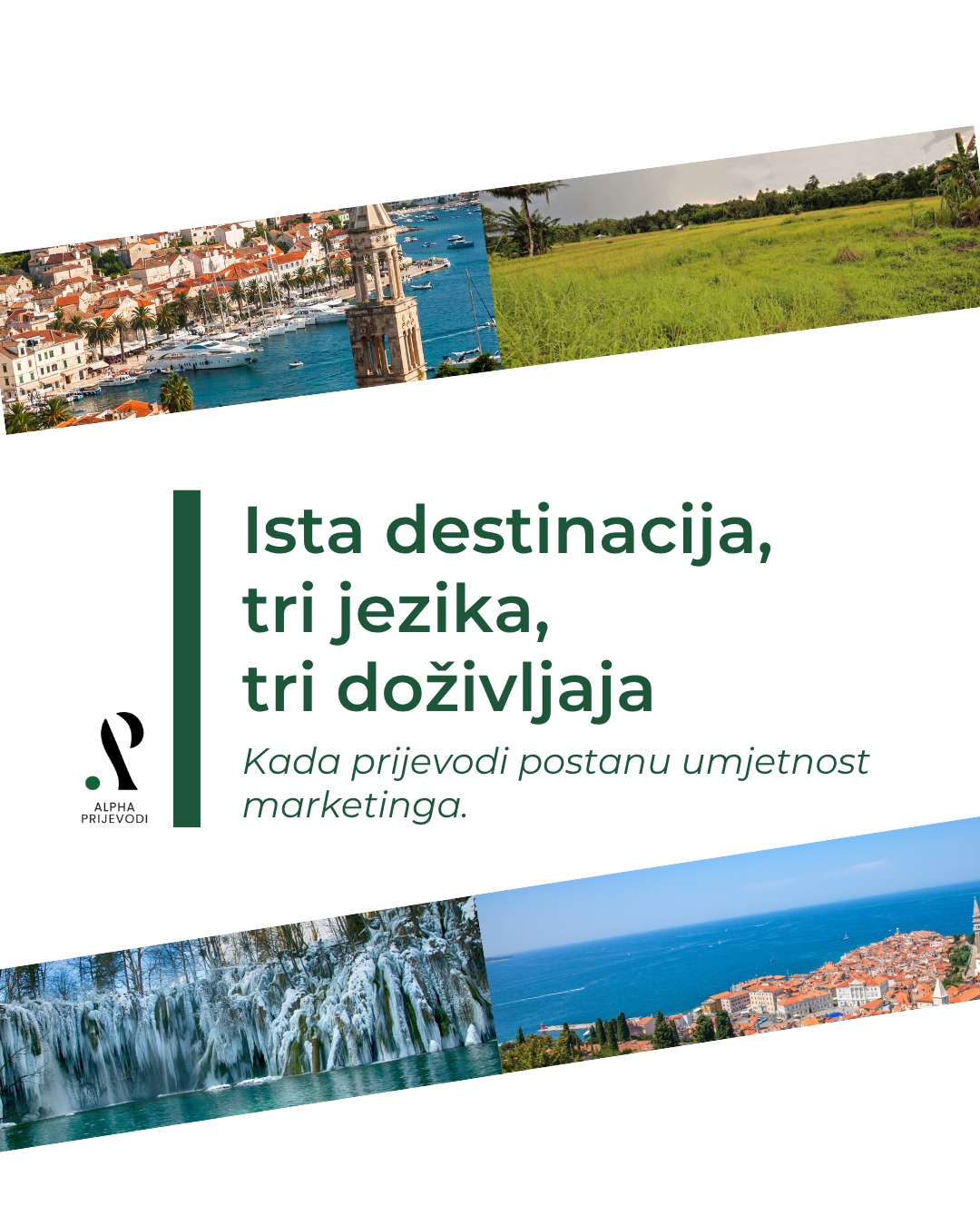 Alpha prijevodi 72 ista destinacija tri jezika tri dozivljaja